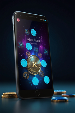 Smartfon z aplikacją Nnv Casino